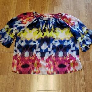 Milly semisheer watercolor floral blouse.